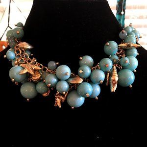 Vintage Retro Mermaid Bubble Necklace Sea Shells
